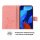 Huawei Handy Tasche Handyhülle Schutz Hülle Blumen Flip Cover Buch Case Etui Huawei Nova 5T Rosegold