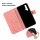 Huawei Handy Tasche Handyhülle Schutz Hülle Blumen Flip Cover Buch Case Etui Huawei Nova 5T Rosegold