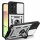 Outdoor Panzer Hülle für Samsung Galaxy S23 FE mit Kameraschutz Ringhalter Case Silber