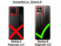 Realme 8i, Handy Tasche Handyhülle Hülle Schutzhülle Klapphülle Flip Case Etui