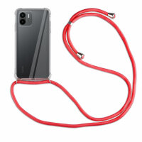 Handykette für Xiaomi Redmi A1 Handyhülle mit Band Hülle mit Kordel Handy Tasche Rot