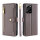 Handykette Xiaomi Hülle mit Band Handyhülle Kartenfächer PU Leder Umhängetasche Redmi Note 12 Pro 5G / Poco X5 Pro 5G Grau
