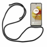 betterfon Handykette für Motorola Moto G73 5G Handyhülle mit Band Hülle mit Kord Schwarz