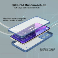 360° Grad Hülle Xiaomi Redmi Note 13 Pro+ 5G mit Integriertem Displayschutz Blau