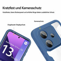 360° Grad Hülle Xiaomi Redmi Note 13 Pro+ 5G mit Integriertem Displayschutz Blau