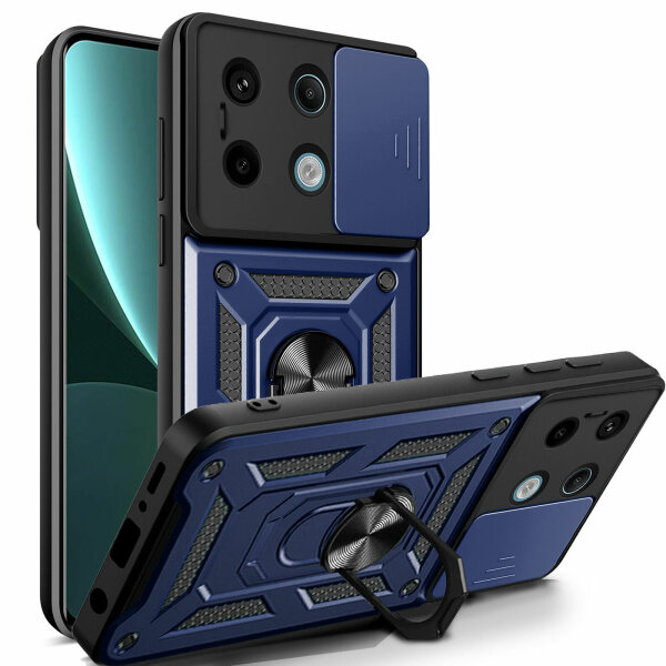 Outdoor Panzer Hülle Xiaomi Redmi Note 13 Pro 5G Handyhülle Kameraschutz Blau