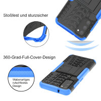 Handy Tasche für Samsung Galaxy Case Panzer Hülle Cover Schutzhülle Etui Bumper Galaxy S20 SM-G980 Blau