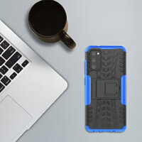 Handy Tasche für Samsung Galaxy Case Panzer Hülle Cover Schutzhülle Etui Bumper Galaxy S20 SM-G980 Blau