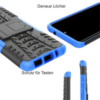 Handy Tasche für Samsung Galaxy Case Panzer Hülle Cover Schutzhülle Etui Bumper Galaxy S20 SM-G980 Blau