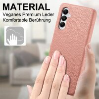 Hülle Handyhülle Stoßfeste Handy Tasche Ultra-Dünn Case Leder Bumper für Samsung Galaxy S24 Ultra Rosa