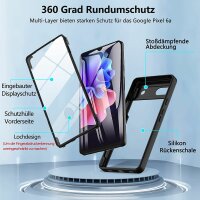 360° Hülle für Google Pixel 6A Rundum vollschutz mit Integriertem Displayschutz Rot