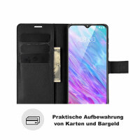 ZTE Handy Tasche Flip Cover Case Buch Klapp Schutz Hülle Etui Wallet Buchtasche ZTE Blade A7 Schwarz