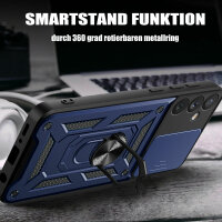 Outdoor Panzer Hülle für Samsung Galaxy A34 5G mit Kameraschutz Ringhalter  Blau