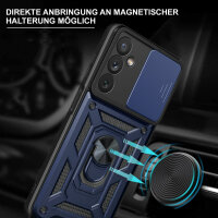 Outdoor Panzer Hülle für Samsung Galaxy A34 5G mit Kameraschutz Ringhalter  Blau