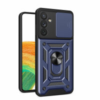 Outdoor Panzer Hülle für Samsung Galaxy A34 5G mit Kameraschutz Ringhalter  Blau