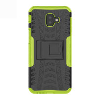 Handy Tasche für Samsung Galaxy Case Panzer Hülle Cover Schutzhülle Etui Bumper Galaxy J6+ Grün