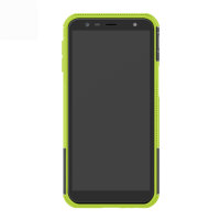 Handy Tasche für Samsung Galaxy Case Panzer Hülle Cover Schutzhülle Etui Bumper Galaxy J6+ Grün