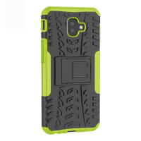 Handy Tasche für Samsung Galaxy Case Panzer Hülle Cover Schutzhülle Etui Bumper Galaxy J6+ Grün