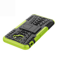 Handy Tasche für Samsung Galaxy Case Panzer Hülle Cover Schutzhülle Etui Bumper Galaxy J6+ Grün
