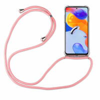 betterfon Handykette für Xiaomi Redmi Note 11 Pro 4G/5G Handyhülle mit Band  Rosa