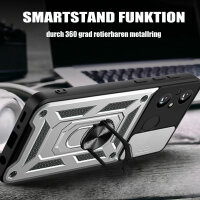 Outdoor Panzer Hülle Xiaomi Redmi 12C Handyhülle mit Kameraschutz Ringhalter Silber