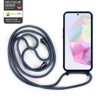 Handykette für Samsung Hanyhülle mit Band Hülle mit Kodel Smartphone Halskette Galaxy A35 Blau