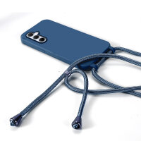Handykette für Samsung Hanyhülle mit Band Hülle mit Kodel Smartphone Halskette Galaxy A35 Blau