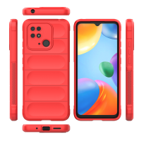 Hülle Xiaomi Redmi 10C Handyhülle Outdoor Case Back Cover Handy Tasche Bumper Rot