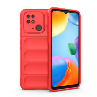 Hülle Xiaomi Redmi 10C Handyhülle Outdoor Case Back Cover Handy Tasche Bumper Rot