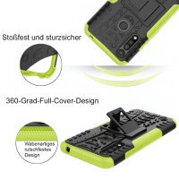 Handy Tasche Lenovo Motorola Panzer Hülle Hybrid Case Cover Schutzhülle Bumper Motorola Moto G8 Power Lite Grün