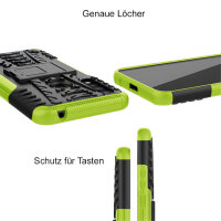 Handy Tasche Lenovo Motorola Panzer Hülle Hybrid Case Cover Schutzhülle Bumper Motorola Moto G8 Power Lite Grün