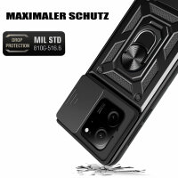 Outdoor Panzer Hülle Xiaomi 13T / 13T Pro Handyhülle Kameraschutz Ringhalter Schwarz
