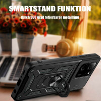 Outdoor Panzer Hülle Xiaomi 13T / 13T Pro Handyhülle Kameraschutz Ringhalter Schwarz