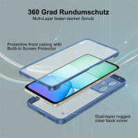 360 Grad Handyhülle für Xiaomi Redmi 13 /Poco M6 Schutz Hülle mit Displayschutz  Blau