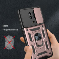 Outdoor Panzer Hülle Nokia G10 G20 Handyhülle mit Slide Kameraschutz Ringhalter Rosegold