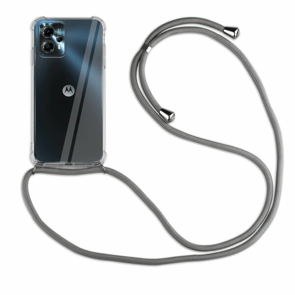 betterfon Handykette für Motorola Moto G13 / G23 Handyhülle mit Band Hülle Grau