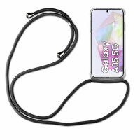 Handykette für Samsung Galaxy A35 Handyhülle mit Band Case Hülle mit Kordel Hand Schwarz