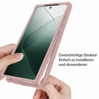 360° Grad Hülle für Xiaomi 14 Handyhülle vollschutz Integriertem Displayschutz Rosa