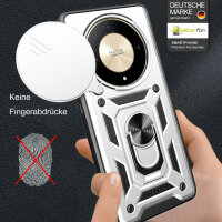 Outdoor Panzer Hülle Honor Magic 6 Lite Handyhülle Slide Kameraschutz Ringhalter Silber