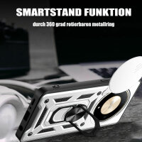 Outdoor Panzer Hülle Honor Magic 6 Lite Handyhülle Slide Kameraschutz Ringhalter Silber