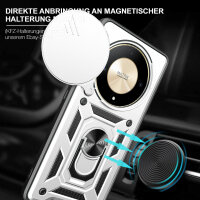 Outdoor Panzer Hülle Honor Magic 6 Lite Handyhülle Slide Kameraschutz Ringhalter Silber