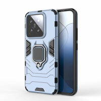 Hülle Xiaomi 14 Handyhülle Stoßfest 360° Drehbarer Ring Ständer TPU Back Cover Türkis