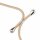 Handy Hülle mit Band Schutzhülle Handykette Seil Silikon Handy Tasche mit Schnur Samsung Galaxy A12 SM-A125F Beige / Braun