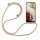 Handy Hülle mit Band Schutzhülle Handykette Seil Silikon Handy Tasche mit Schnur Samsung Galaxy A12 SM-A125F Beige / Braun