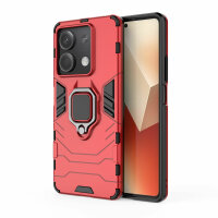 Hülle Xiaomi Redmi Note 13 5G Handyhülle Drehbar Ringhalter Magnet Bumper Case Rot