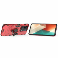 Hülle Xiaomi Redmi Note 13 5G Handyhülle Drehbar Ringhalter Magnet Bumper Case Rot