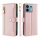 Handykette Xiaomi Hülle mit Band Handyhülle Kartenfächer PU Leder Umhängetasche Redmi Note 13 4G Rosa