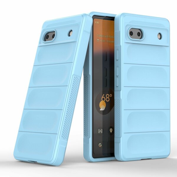 Hülle für Google Pixel 6A Handyhülle Handy Tasche Back Cover Bumper TPU Case Hellblau