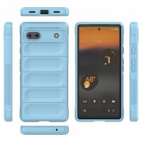 Hülle für Google Pixel 6A Handyhülle Handy Tasche Back Cover Bumper TPU Case Hellblau