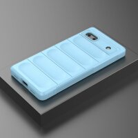 Hülle für Google Pixel 6A Handyhülle Handy Tasche Back Cover Bumper TPU Case Hellblau